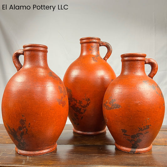 Rustic Terracotta Painted Jug Vase Set – Handcrafted & Timeless