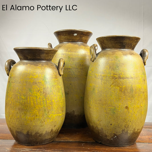 Antique-Inspired Rustic Clay Vase Set – Timeless Handcrafted Charm